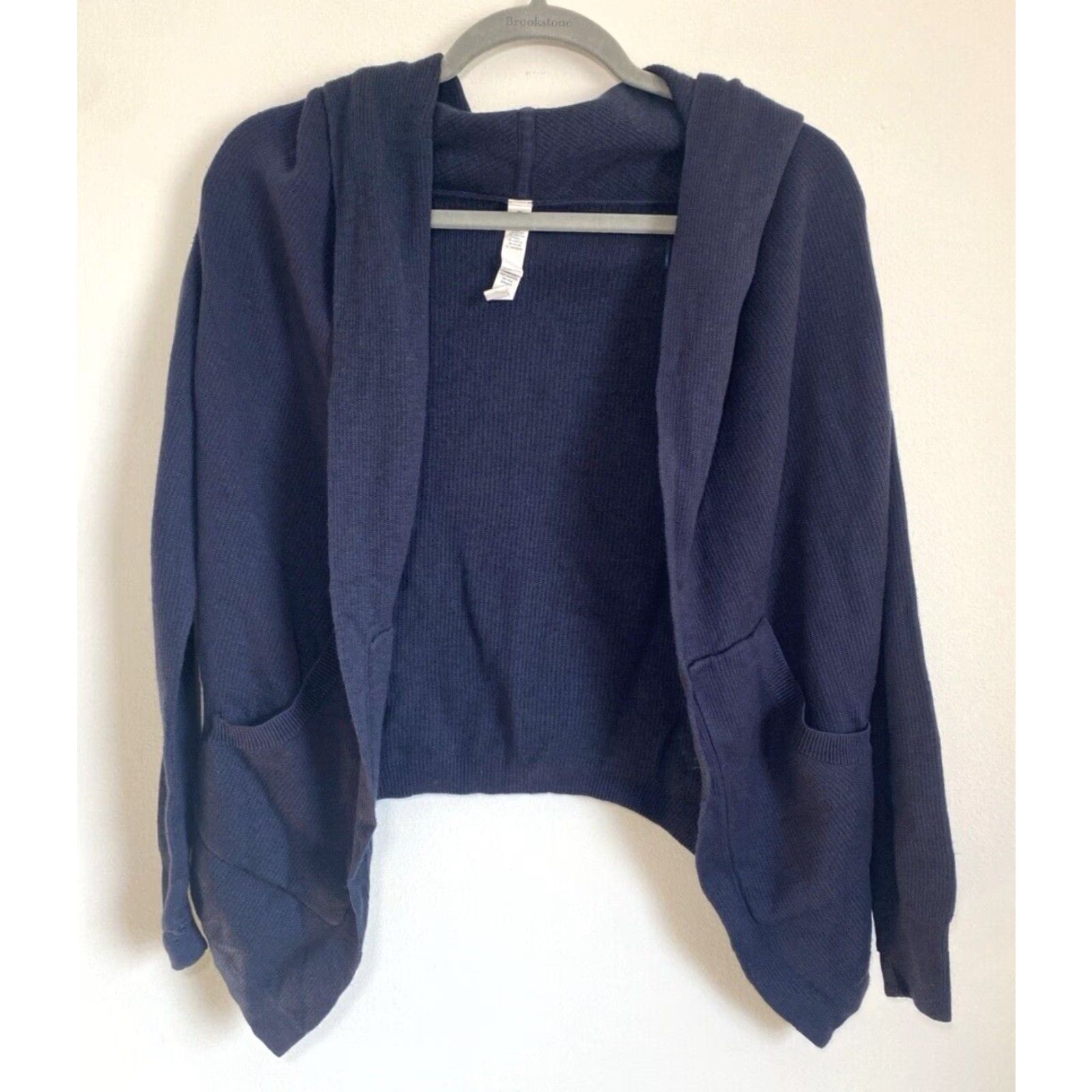 Lululemon VINTAGE Lululemon Cardigan Hoodie Sweater Women’s Knit Wrap Open Front Navy 2 Size XS / US 0-2 / IT 36-38 - 2 Thumbnail