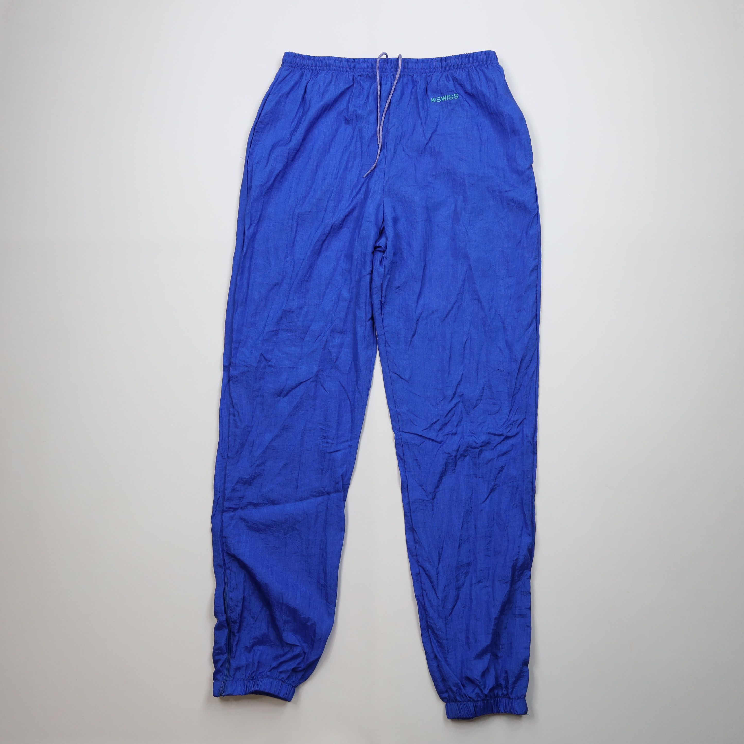 K-Swiss Vintage 90s K Swiss Tennis Windbreaker Joggers Pants Blue Size US 36 / EU 52 - 1 Thumbnail
