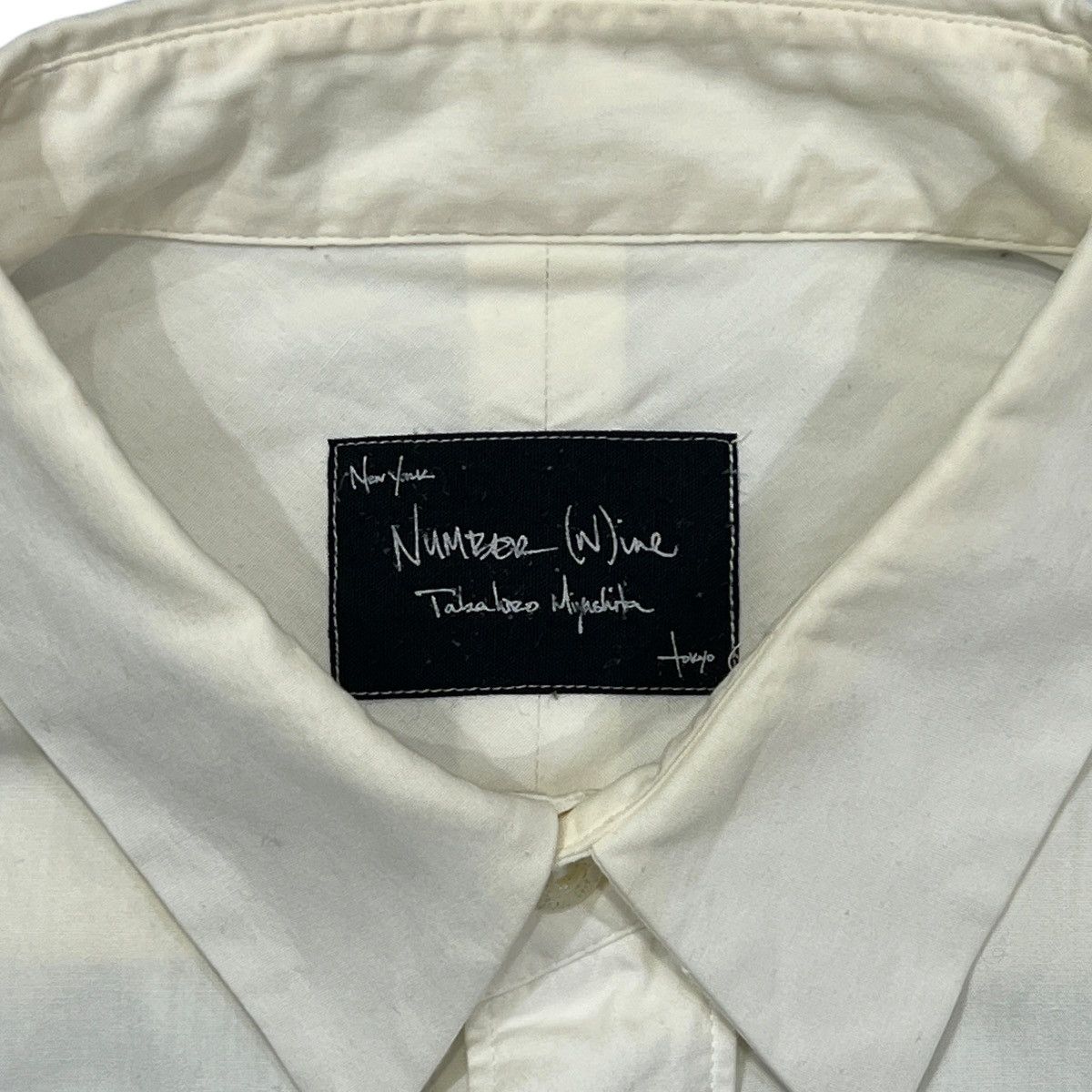 Number (N)ine NUMBER (N)INE 2006SS "GUNS'' Rose Sequins White Dress Shirts Size US L / EU 52-54 / 3 - 4 Thumbnail
