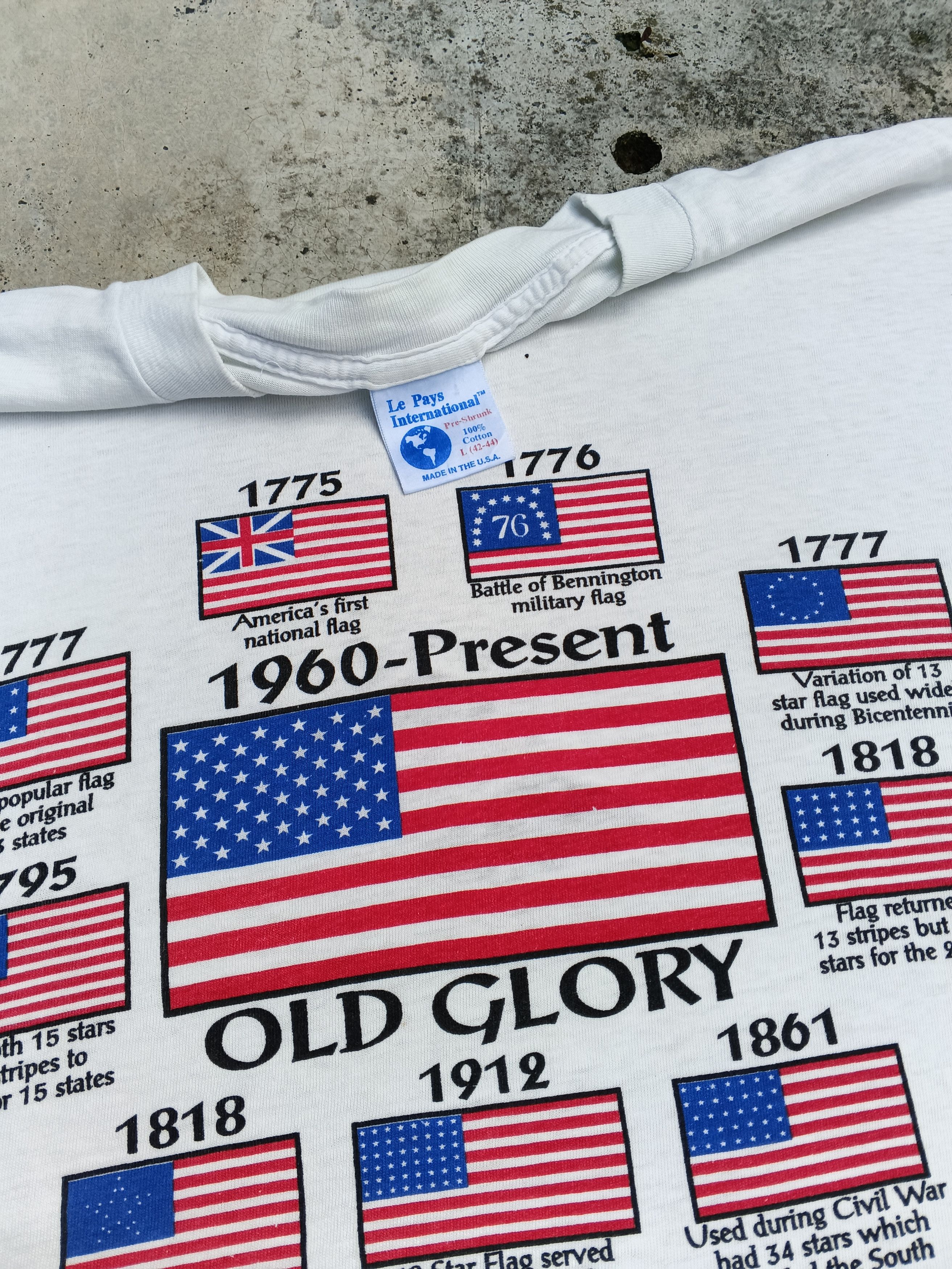 Vintage Vintage Distress 90s Old Glory America's Flag Size L Size US L / EU 52-54 / 3 - 6 Thumbnail