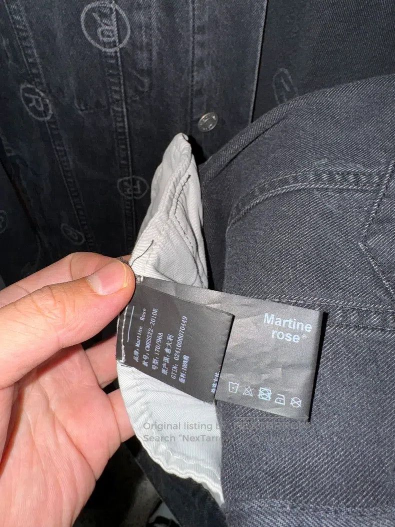 Martine Rose Martine Rose Black logo printed denim jacket Size US M / EU 48-50 / 2 - 4 Thumbnail