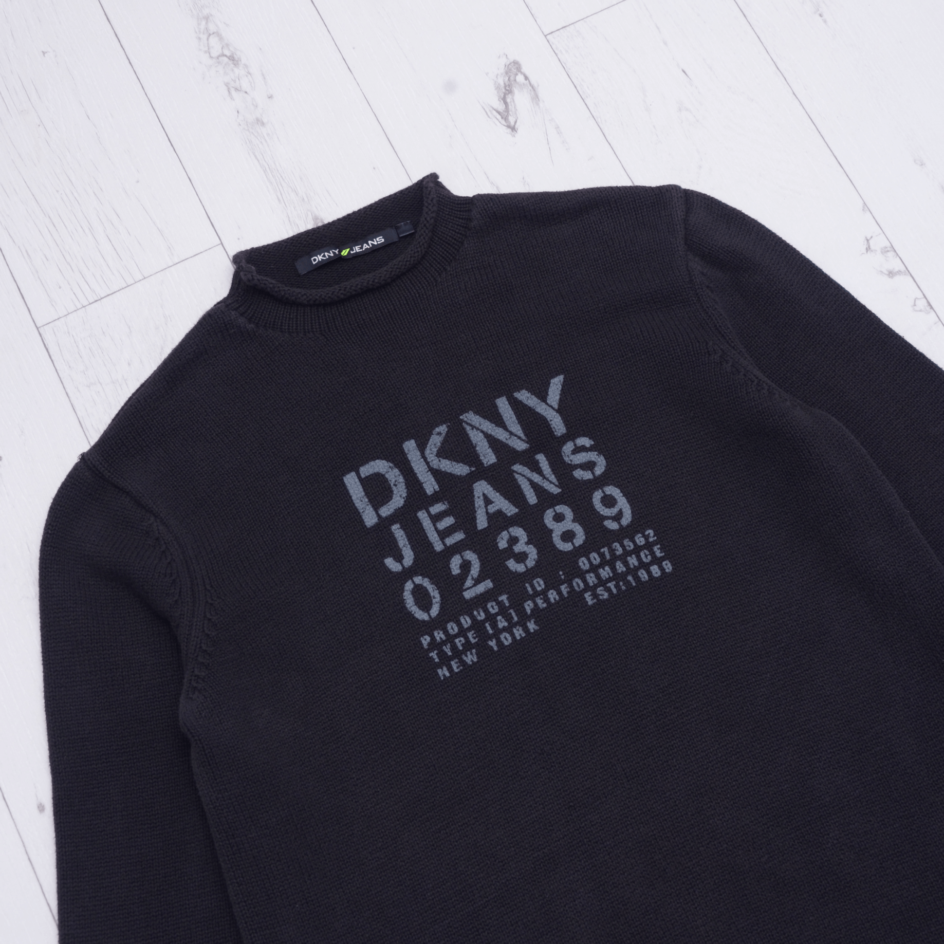 DKNY × Vintage Vintage DKNY Jeans Avant Garde Sweater Sweathirt Knit Y2K Size US M / EU 48-50 / 2 - 2 Thumbnail