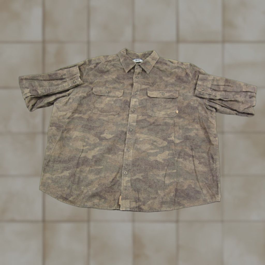 Vintage Guide Series Chamois Flannel Shirt Mens 3XL XXXL Brown Camouflage Cotton Shirt Mens 3XL Brown Camouflage Cotton Flannel Chamois Guide Series Shirt CSS Size US XXL / EU 58 / 5 - 1 Thumbnail