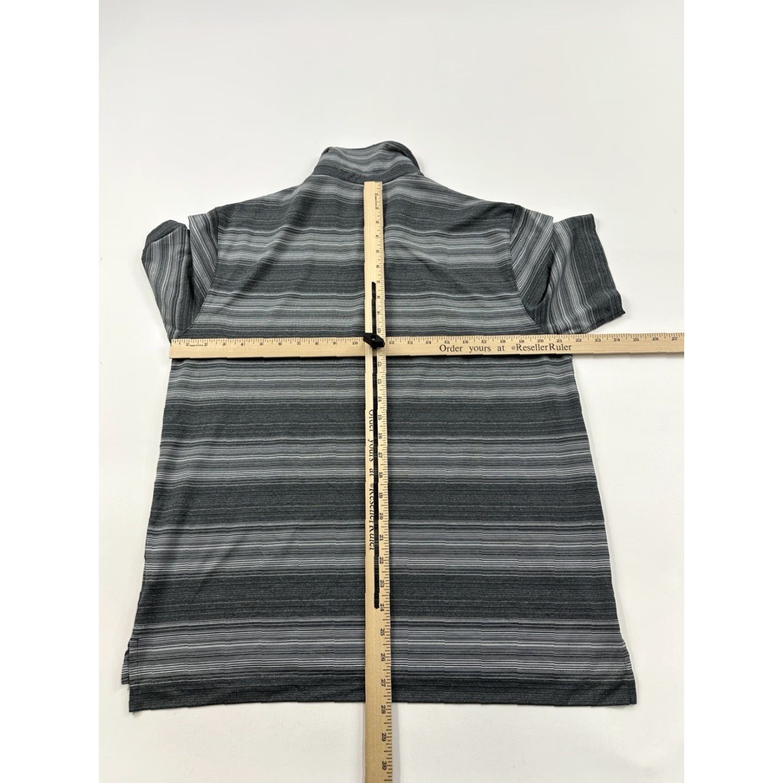 Vintage Columbia Shirt Mens L Gray Striped Golf Short Sleeve Polo Size US L / EU 52-54 / 3 - 4 Thumbnail