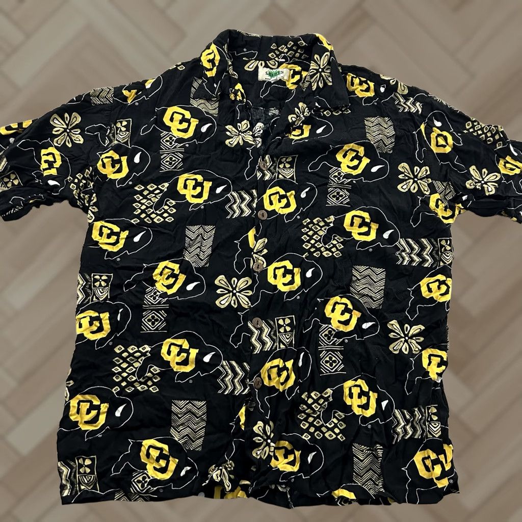 Vintage Cherts CU Buffaloes Short Sleeve Button-Up Shirt Men's L Black Size US L / EU 52-54 / 3 - 1 Thumbnail