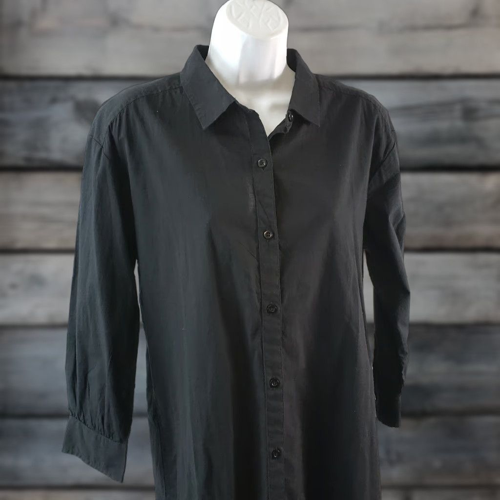 Prana prAna Womens Mauzy Tunic Shirt Small Black Button-Up 3/4 Sleeve Organic Cotton Womens Tunic 3/4 Sleeve Black Button-Up Cotton Size S / US 4 / IT 40 - 1 Thumbnail