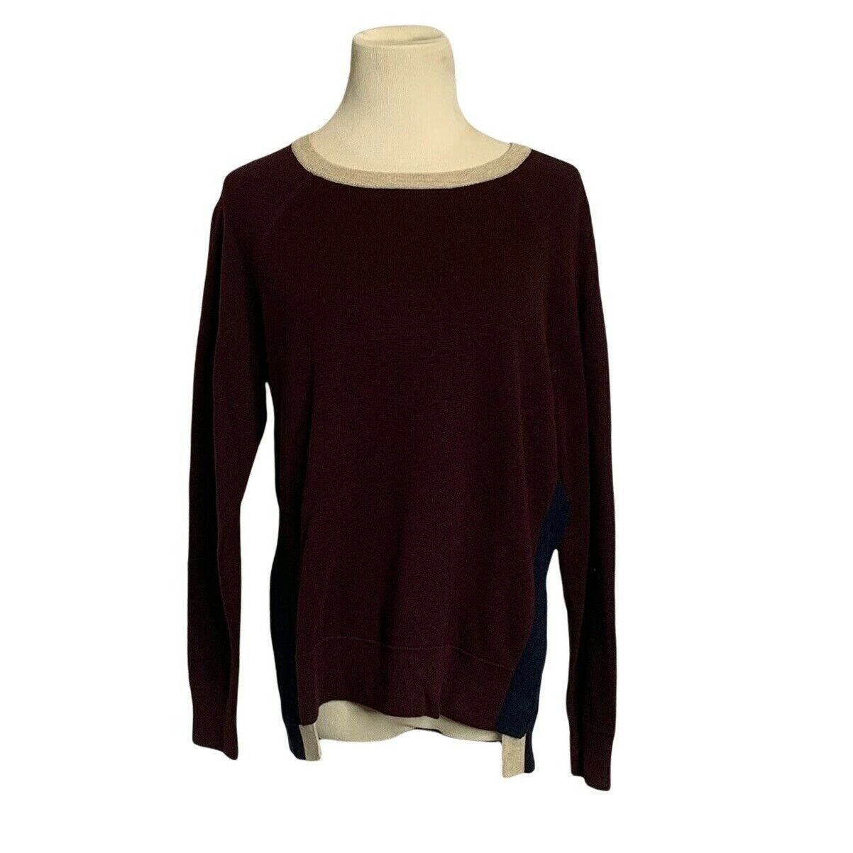 J.Crew J.Crew Red Blue Color block long sleeves Sweater Size Small Size S / US 4 / IT 40 - 1 Thumbnail