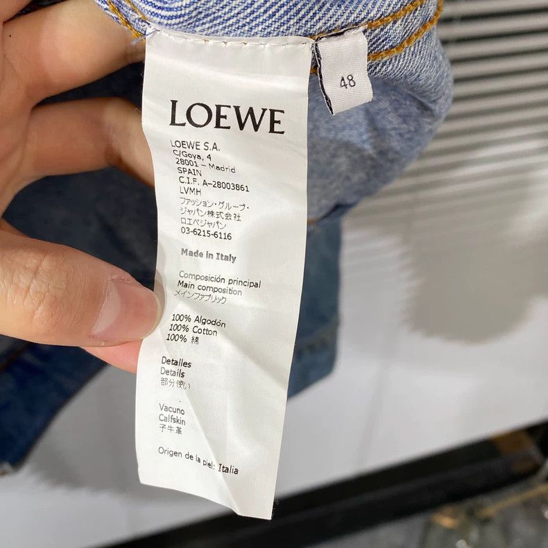 Loewe LOEWE Denim jacket with leather logo Size L / US 10 / IT 46 - 4 Thumbnail