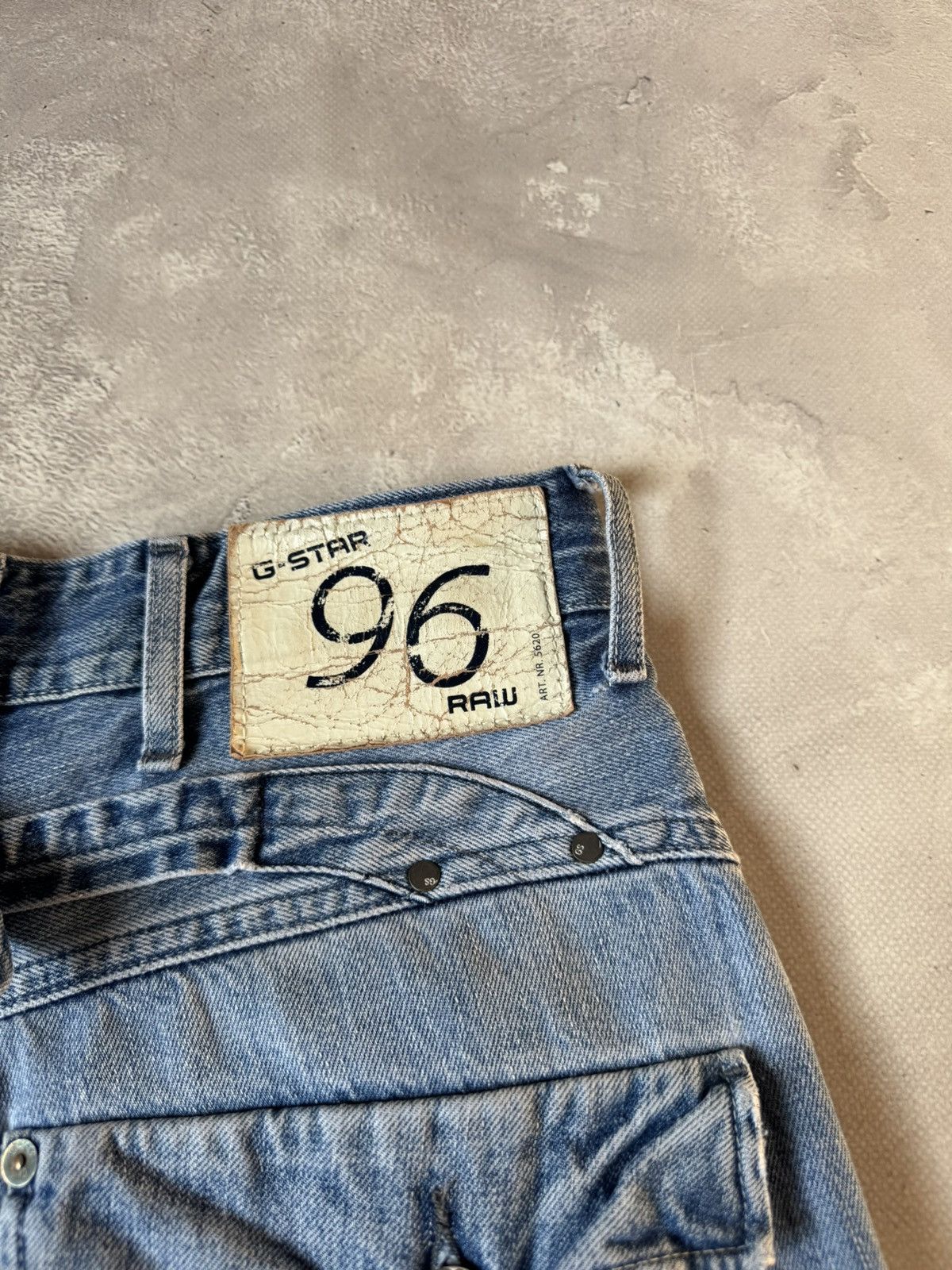 G-Star Vintage G-Star Raw Elwood Buckleback Distressed Jeans Size US 30 / EU 46 - 9 Thumbnail