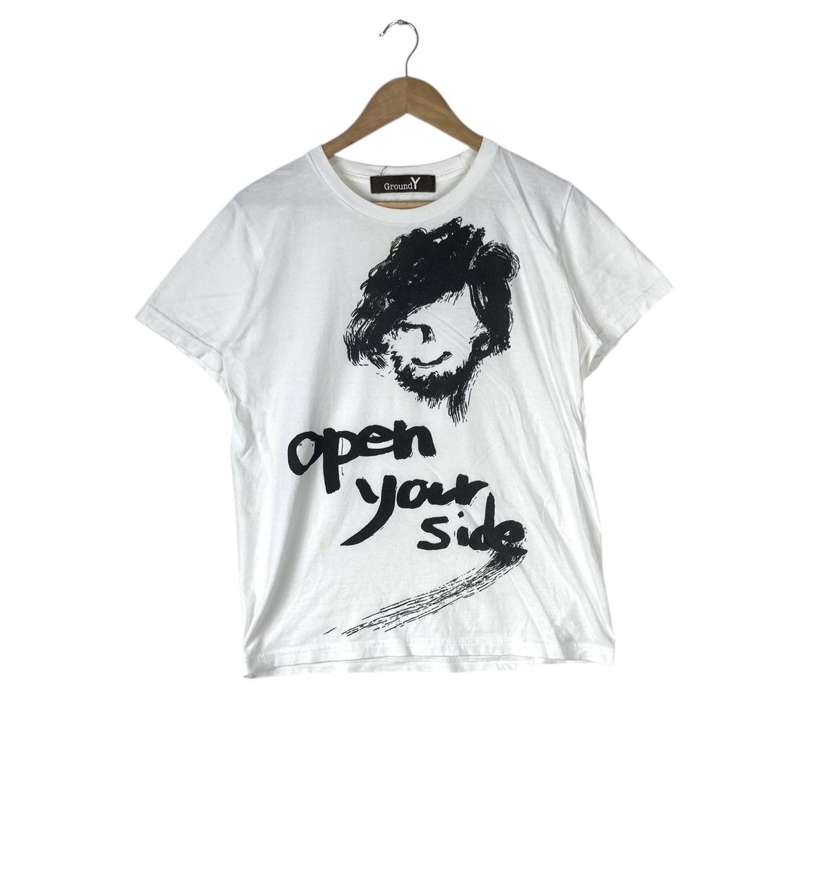 Ground Y × Yohji Yamamoto Yohji Yamamoto Ground Y Open Your Side Art Design T-Shirt Size US M / EU 48-50 / 2 - 1 Thumbnail