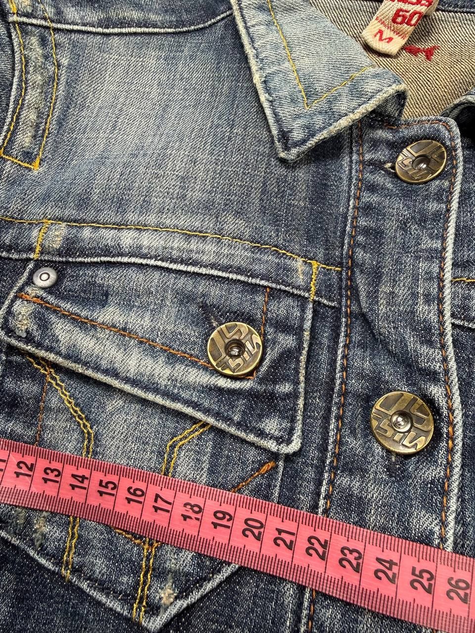 Miss Sixty Y2K Miss Sixty Faded Denim Jacket 2000s Glam Size M / US 6-8 / IT 42-44 - 6 Thumbnail