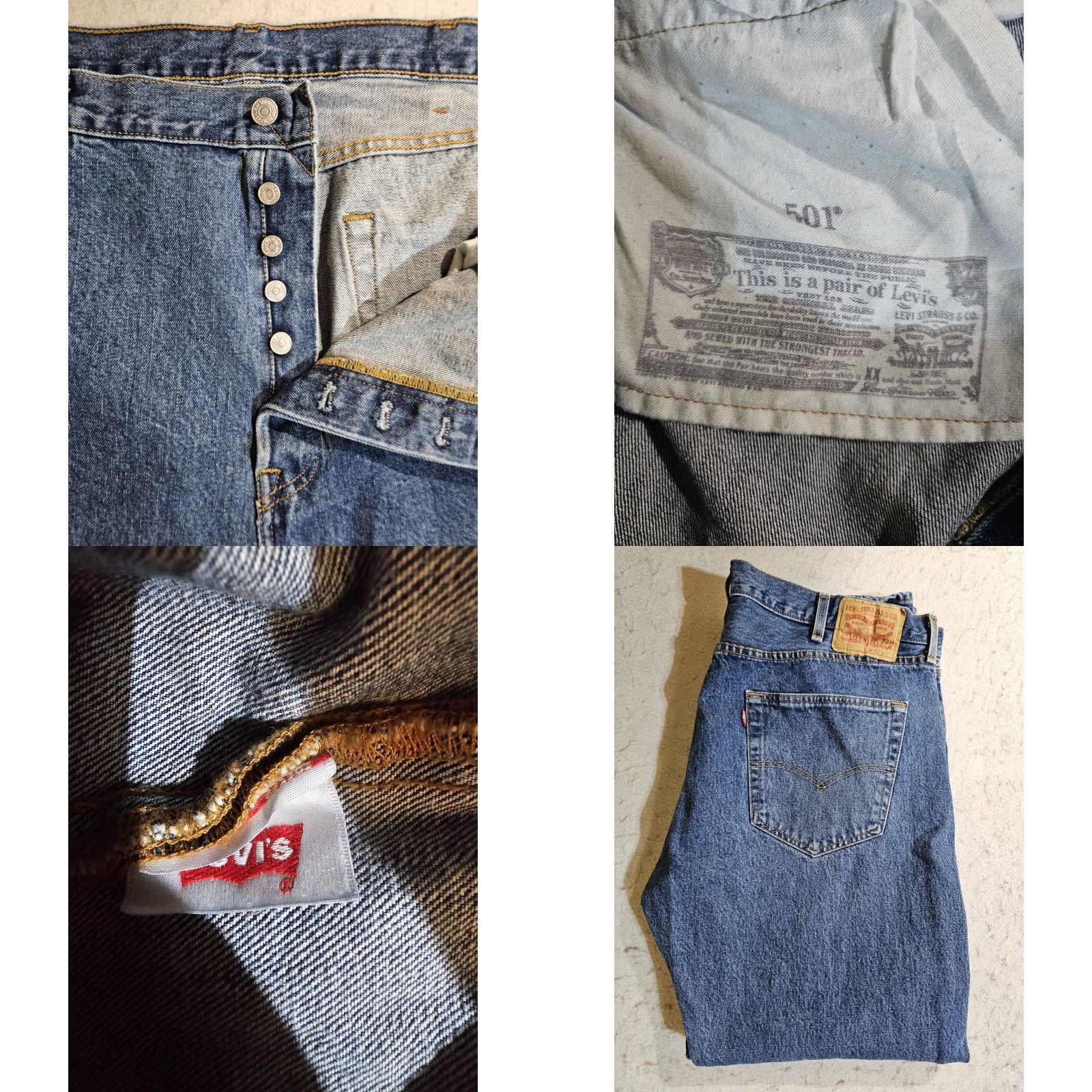 Levi's VINTAGE Levi's 501 XX Jeans Mens Size 42x30 Blue Medium Wash Denim Cotton 90s Theme 5-Pocket Design Regular Fit Straight Size US 42 / EU 58 - 9 Thumbnail