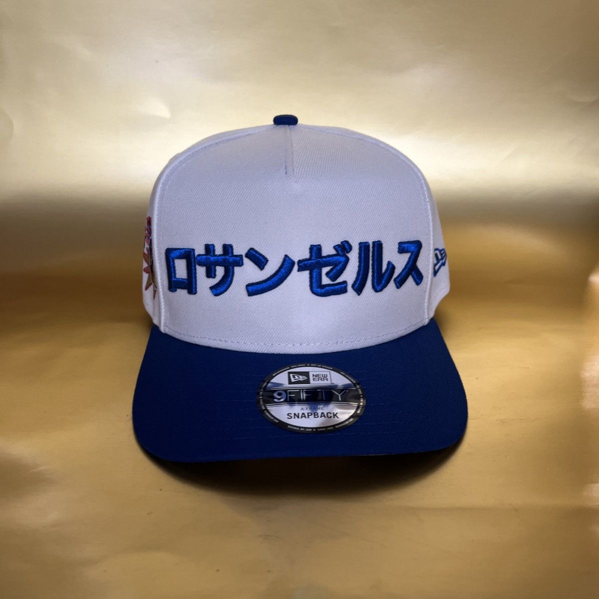 New Era 9Forty A-Frame Los Angeles Dodgers Logo Patch Ohtani Anime Snapback Hat - Black, Royal