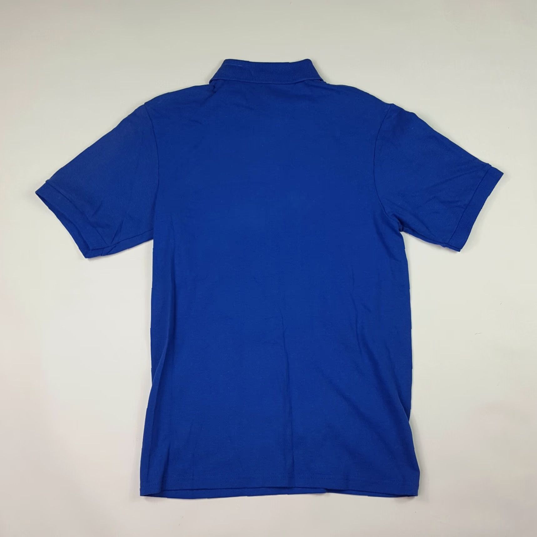 Hanes VINTAGE Hanes Blank Blue Men's Size Small Short Sleeve Polo Shirt Dress Work 90s Retro Preppy Shirt Size 36R - 4 Thumbnail