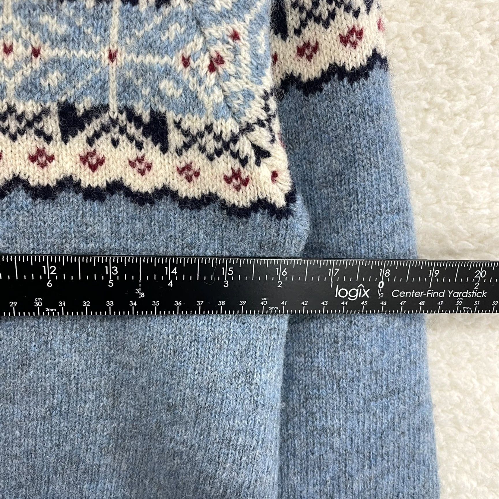 Vintage VINTAGE Koilmorrey 100% Wool Sweater Women S/M Blue Fair Isle Nordic 80s UK 1980s Mens Womens Size S / US 4 / IT 40 - 4 Thumbnail