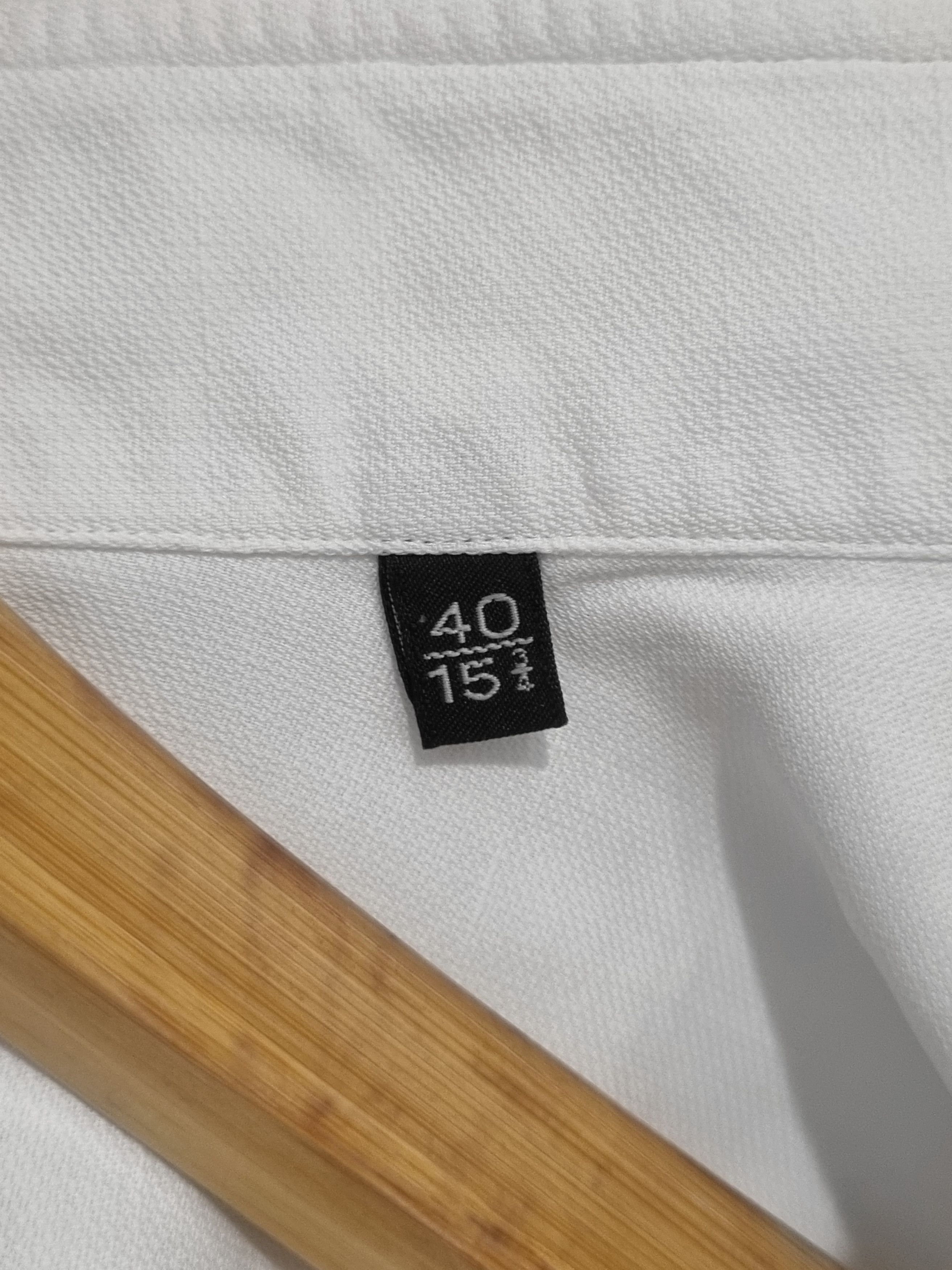 Ermenegildo Zegna Ermenegildo Zegna White Button Up Shirt Tailored Fit Size US M / EU 48-50 / 2 - 7 Thumbnail
