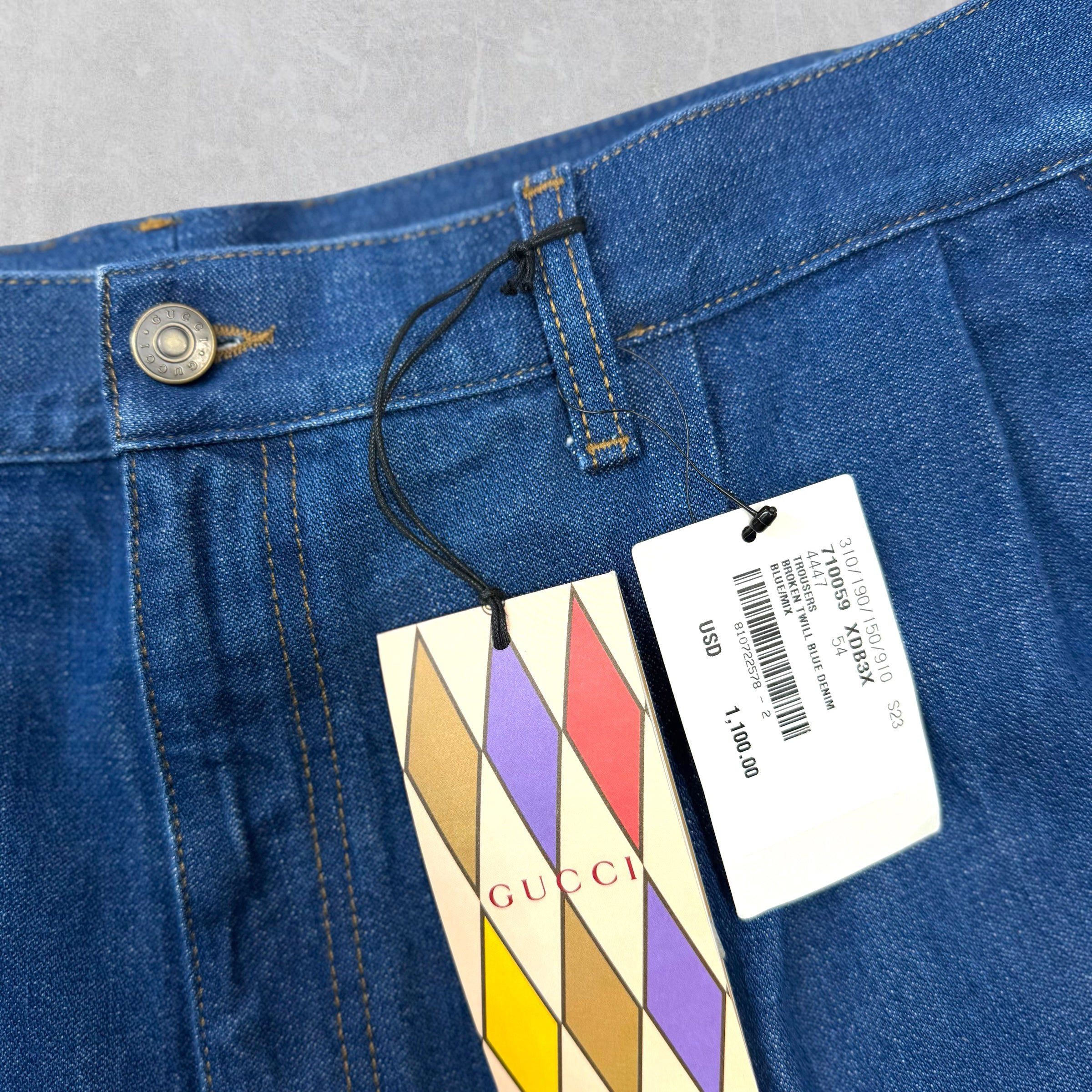 Gucci Gucci Embroidered Broken Twill Denim Shorts 38 (54) Size US 38 / EU 54 - 4 Thumbnail
