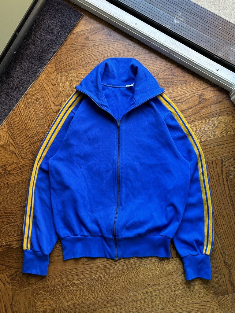 Adidas × Vintage 1980s Adidas Track Jacket Vintage Running No Trefoil 80s 70 Size US S / EU 44-46 / 1 - 1 Thumbnail