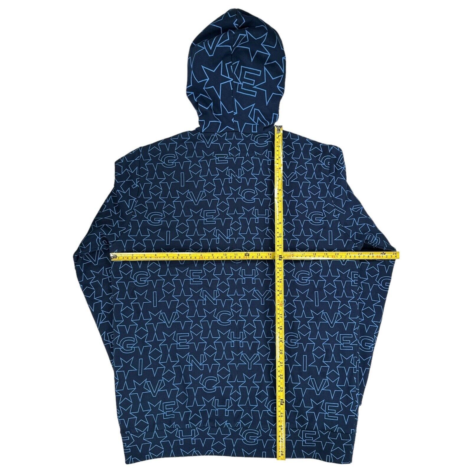 Givenchy Givenchy Size S Jacket Oversized Blue/Navy Stars Logo Hood Size US S / EU 44-46 / 1 - 2 Thumbnail