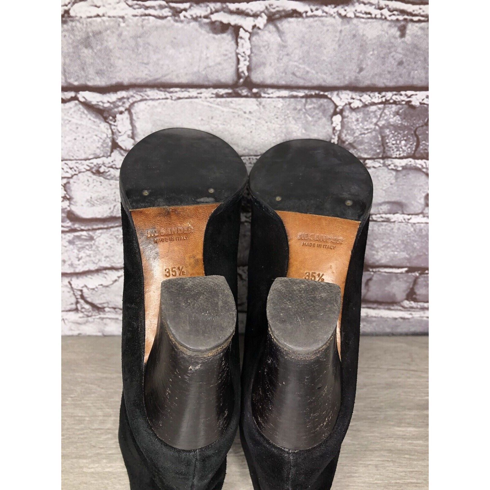 Jil Sander Jil Sander Black Suede Leather Pull On Heel Booties Boots Wo Size US 5 / IT 35 - 13 Thumbnail