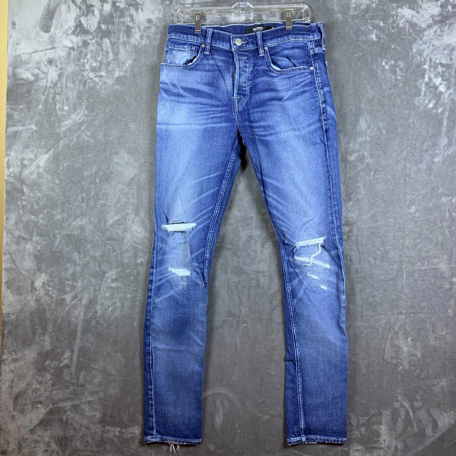 Hudson Hudson Men's 5-Pocket Button Fly Stone Washed Stretch Jeans Size US 32 / EU 48 - 1 Thumbnail