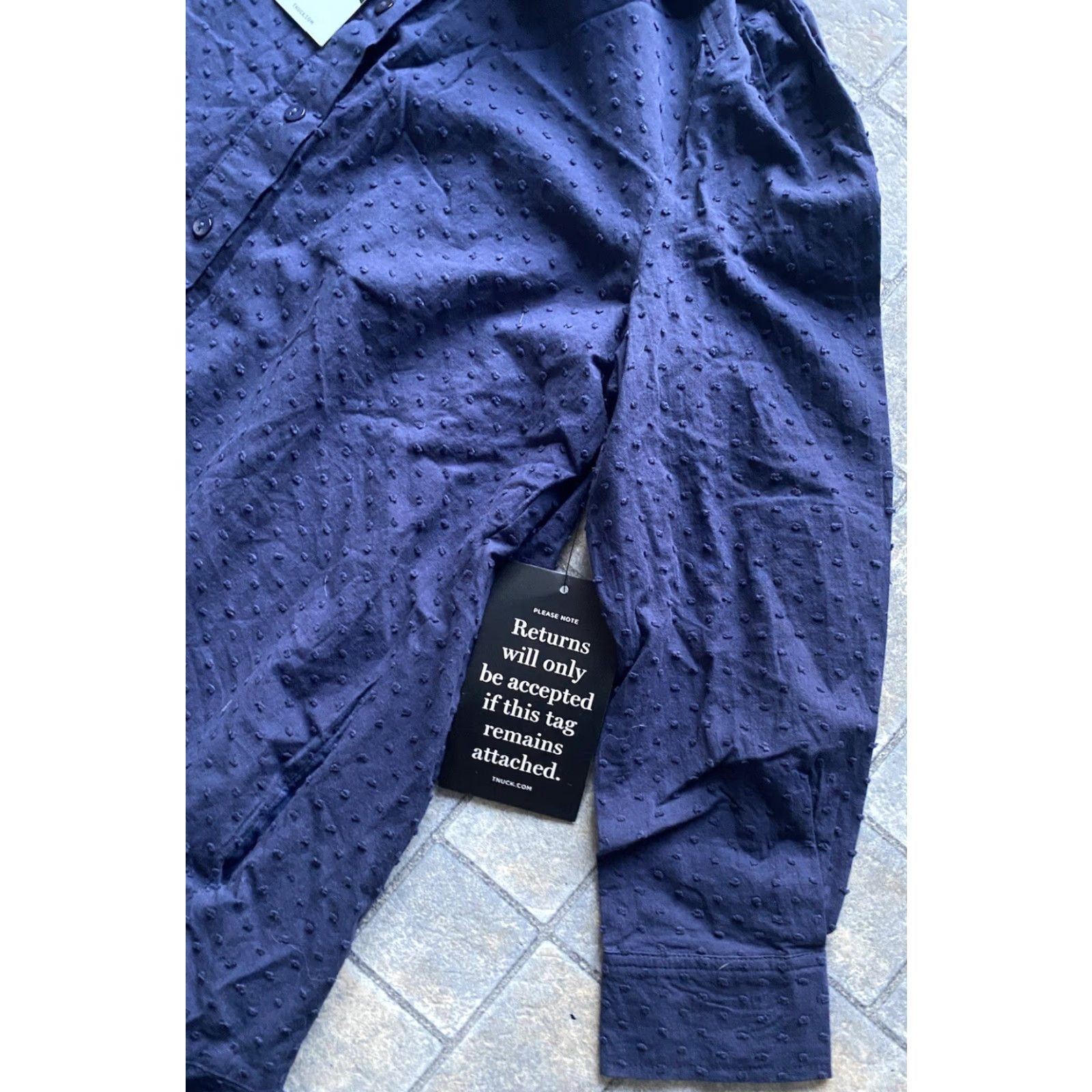 Vintage Tuckernuck Top Women Navy Blue Swiss Dot L Size L / US 10 / IT 46 - 4 Thumbnail