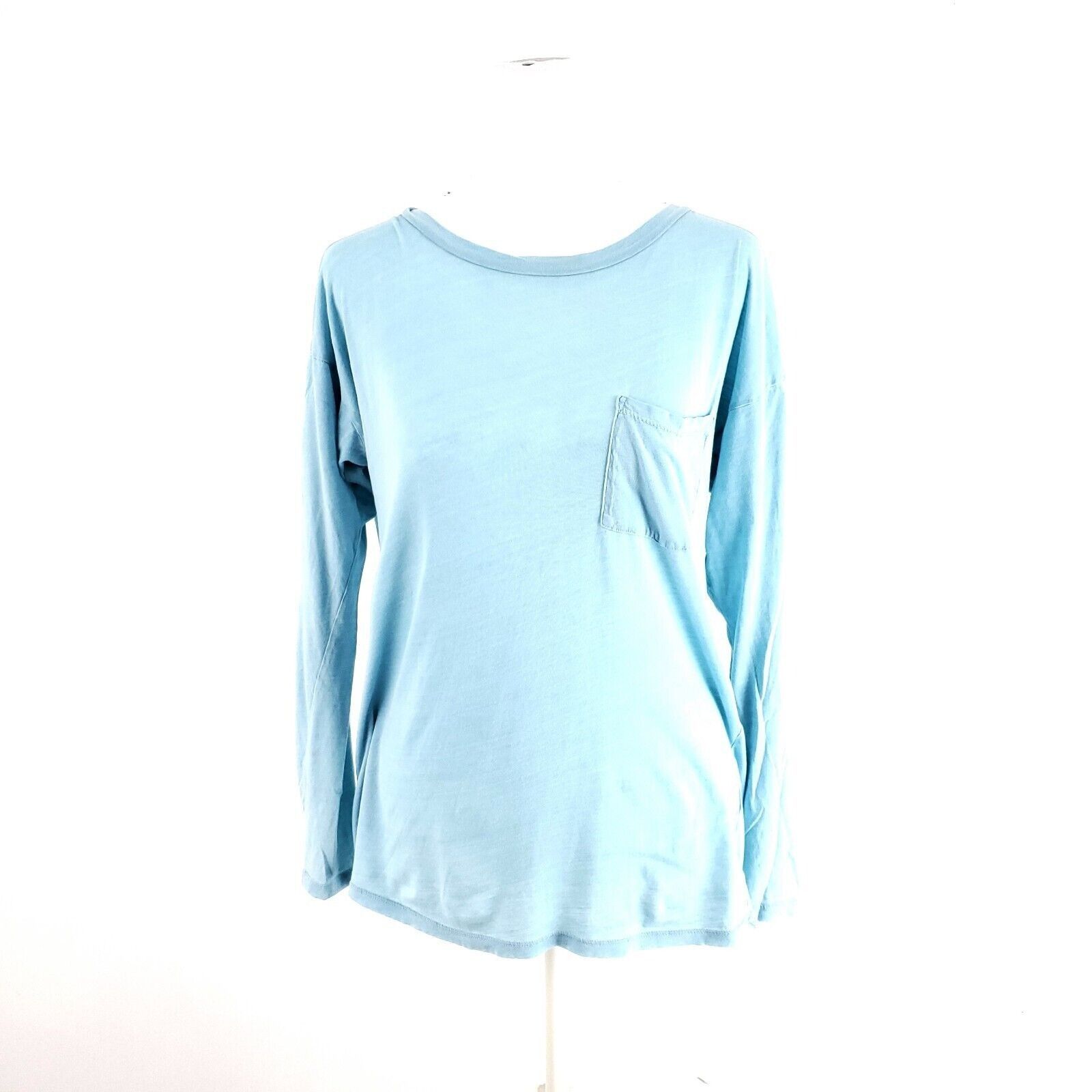 J.Crew J. Crew Medium Light Blue Long Sleeve Shirt Round Neck Size M / US 6-8 / IT 42-44 - 1 Thumbnail