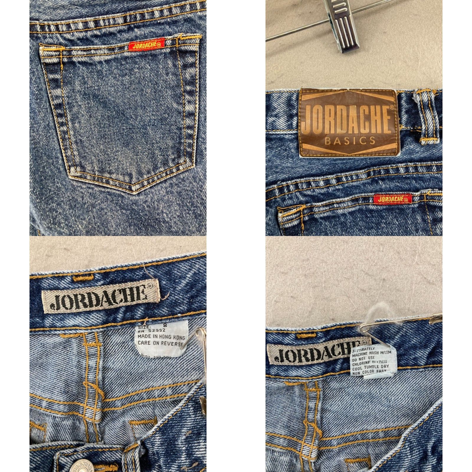Jordache Jordache Womens High Rise Tapered Jeans 26W 2 Regular Fit Blue Cotton 80s 90s Vintage Size 26" / US 2 / IT 38 - 8 Thumbnail