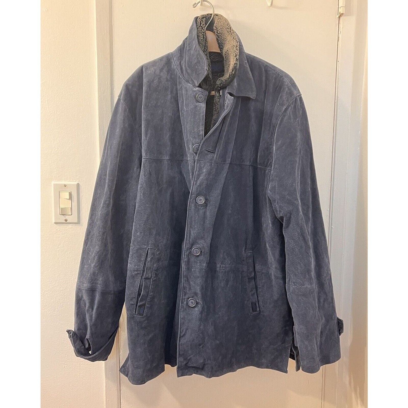 Other HBO Max Series Blue Suede Fleece Lined Coat Mens Size 2XL Size US XXL / EU 58 / 5 - 1 Thumbnail
