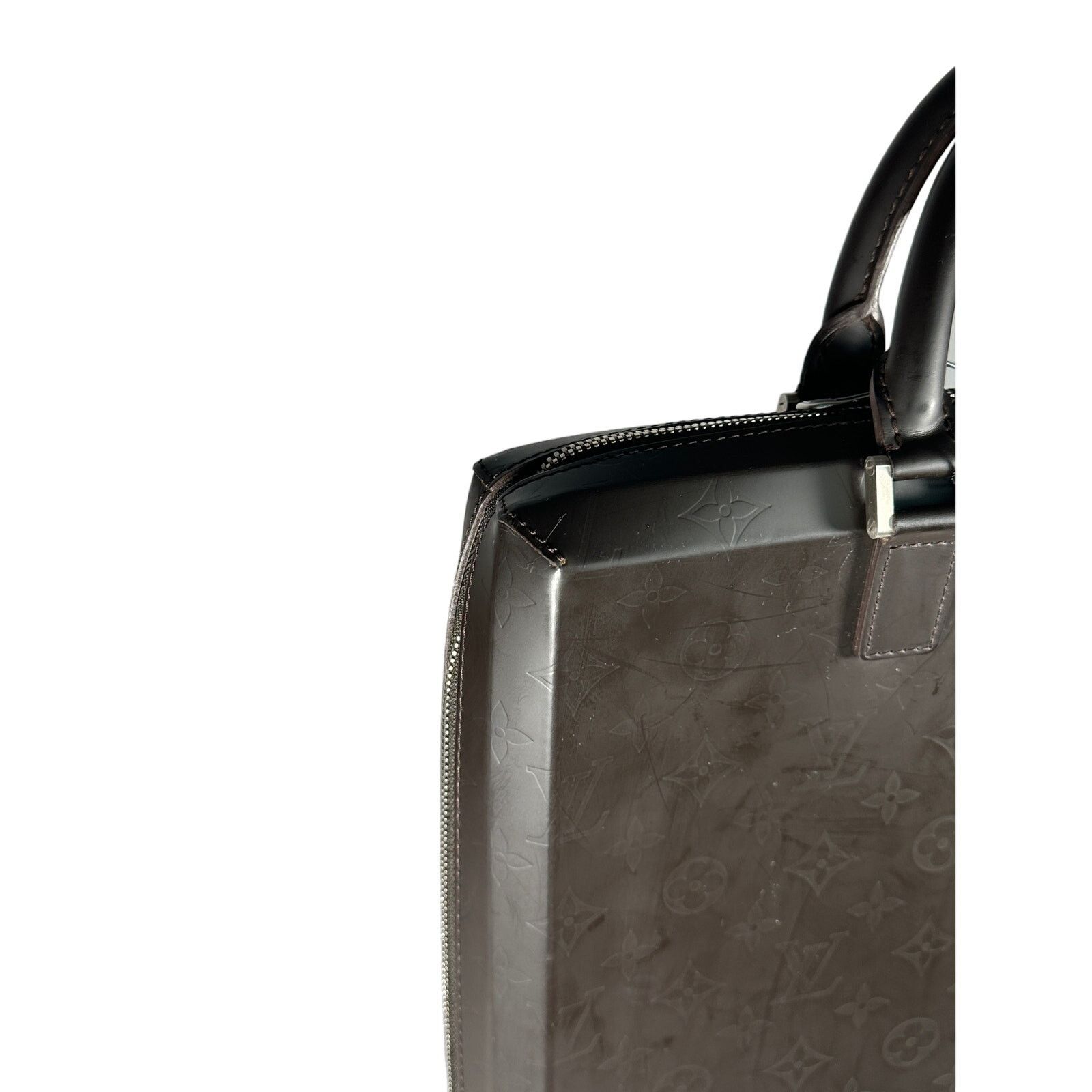 Louis Vuitton LOUIS VUITTON Monogram Glace Leather Elvin Cafe Tote Brown Size ONE SIZE - 3 Thumbnail