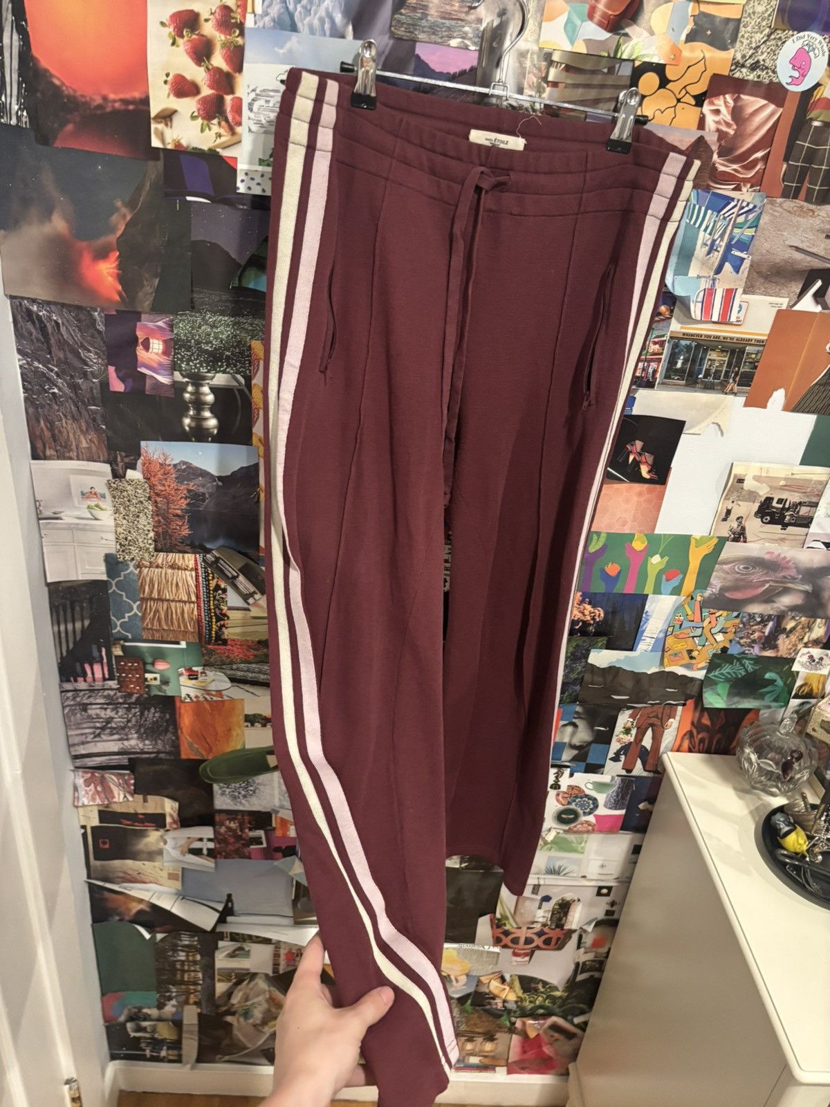 Isabel Marant Etoile Isabel Marant Étoile Burgundy Track Pants Women's Size 40 Size 27" / US 4 / IT 40 - 6 Thumbnail