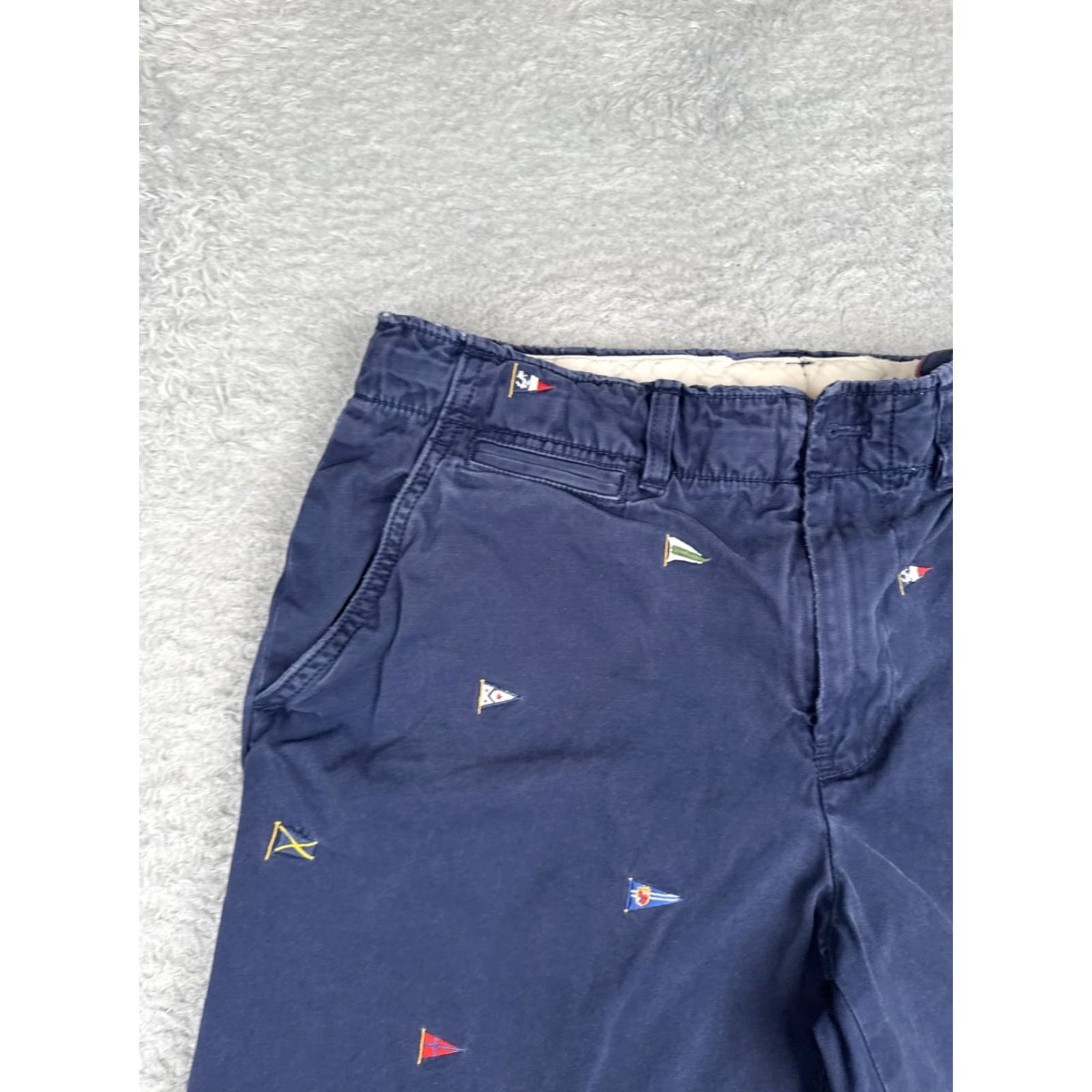 Polo Ralph Lauren Polo Ralph Lauren Shorts Men 33 Blue Chino Nautical Flags 10 Inseam Casual Beach Size US XS / EU 42 / 0 - 4 Thumbnail