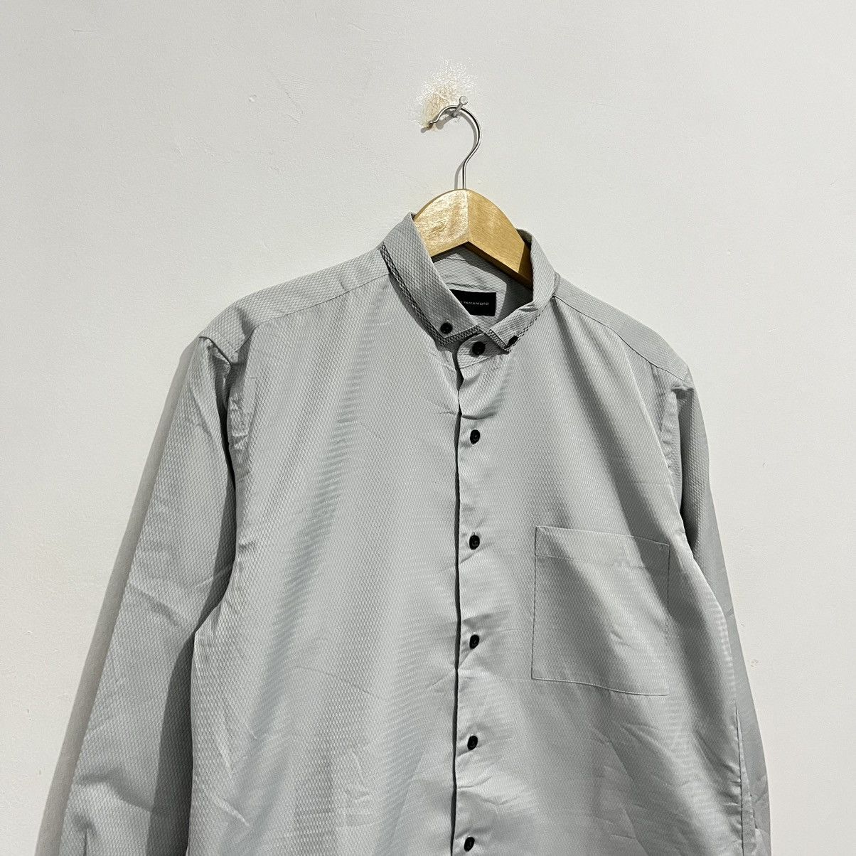 Issey Miyake × Japanese Brand × Kansai Yamamoto Kansai Yamamoto Subbtle Patterned Long Sleeve Shirt Size US L / EU 52-54 / 3 - 3 Thumbnail