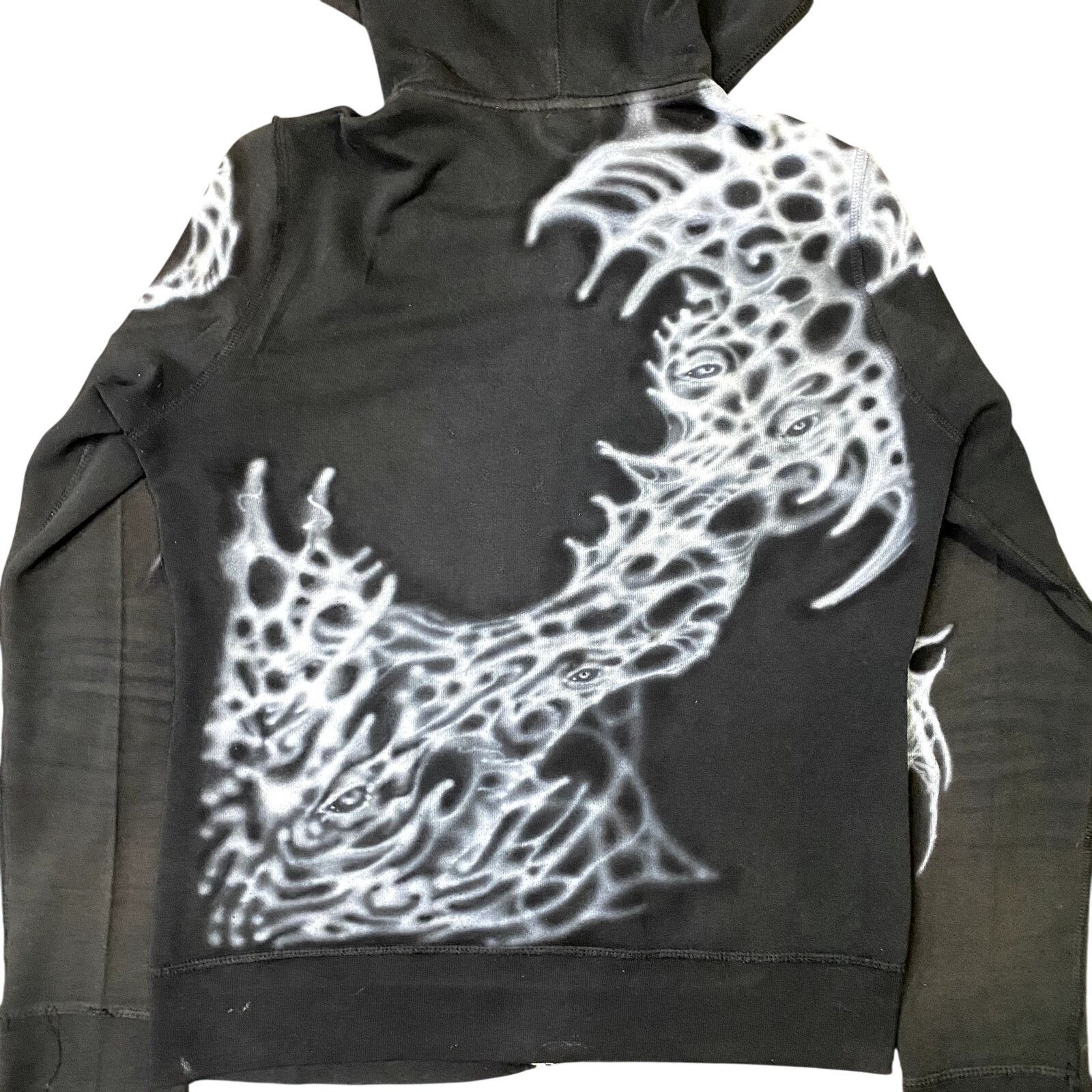 Mossimo Custom Airbrushed DIY Bio Orangic Art to Wear ZipUp Hoodie M Size M / US 6-8 / IT 42-44 - 14 Thumbnail