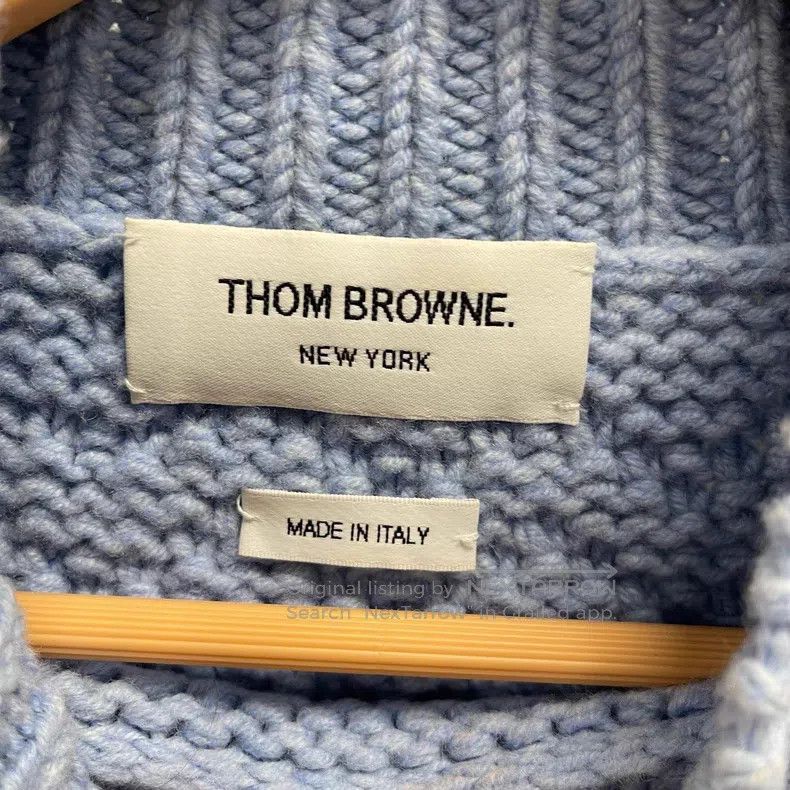 Thom Browne Thom Browne Blue Knit Sweater Size S / US 4 / IT 40 - 3 Thumbnail