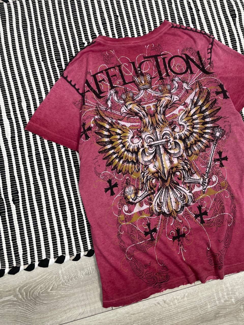 Affliction Vintage Affliction Big Logo Distressed Tee T-Shirt Y2K Size US M / EU 48-50 / 2 - 2 Thumbnail