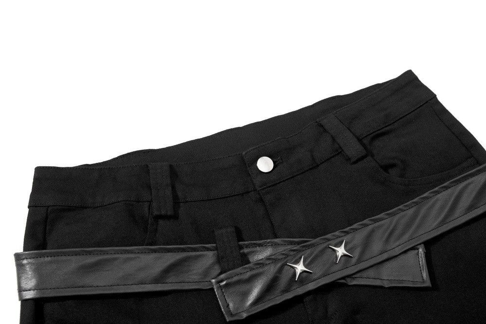 Vintage Men's PU leather patchwork hippie trendy flared pants Size US 32 / EU 48 - 3 Thumbnail