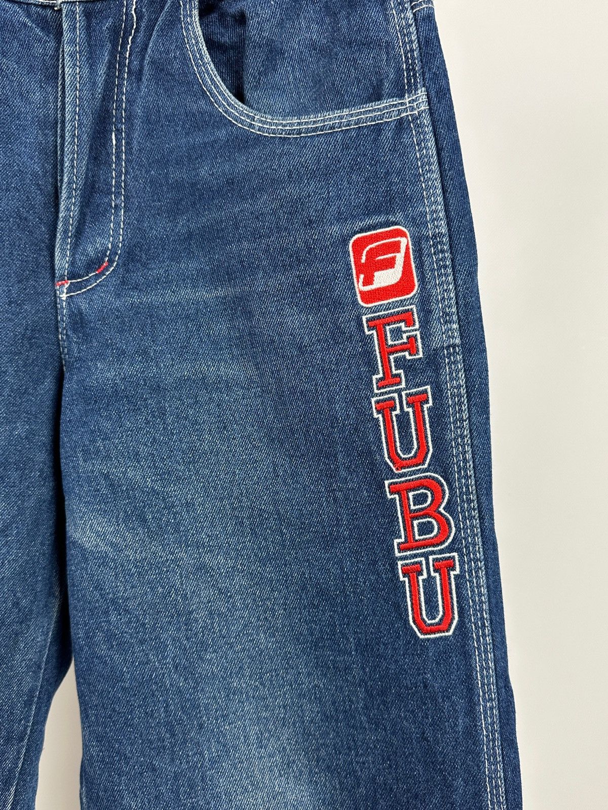Fubu Vintage Fubu Sports Cargo Baggy Denim Pants Rap Style Size US 28 / EU 44 - 9 Thumbnail