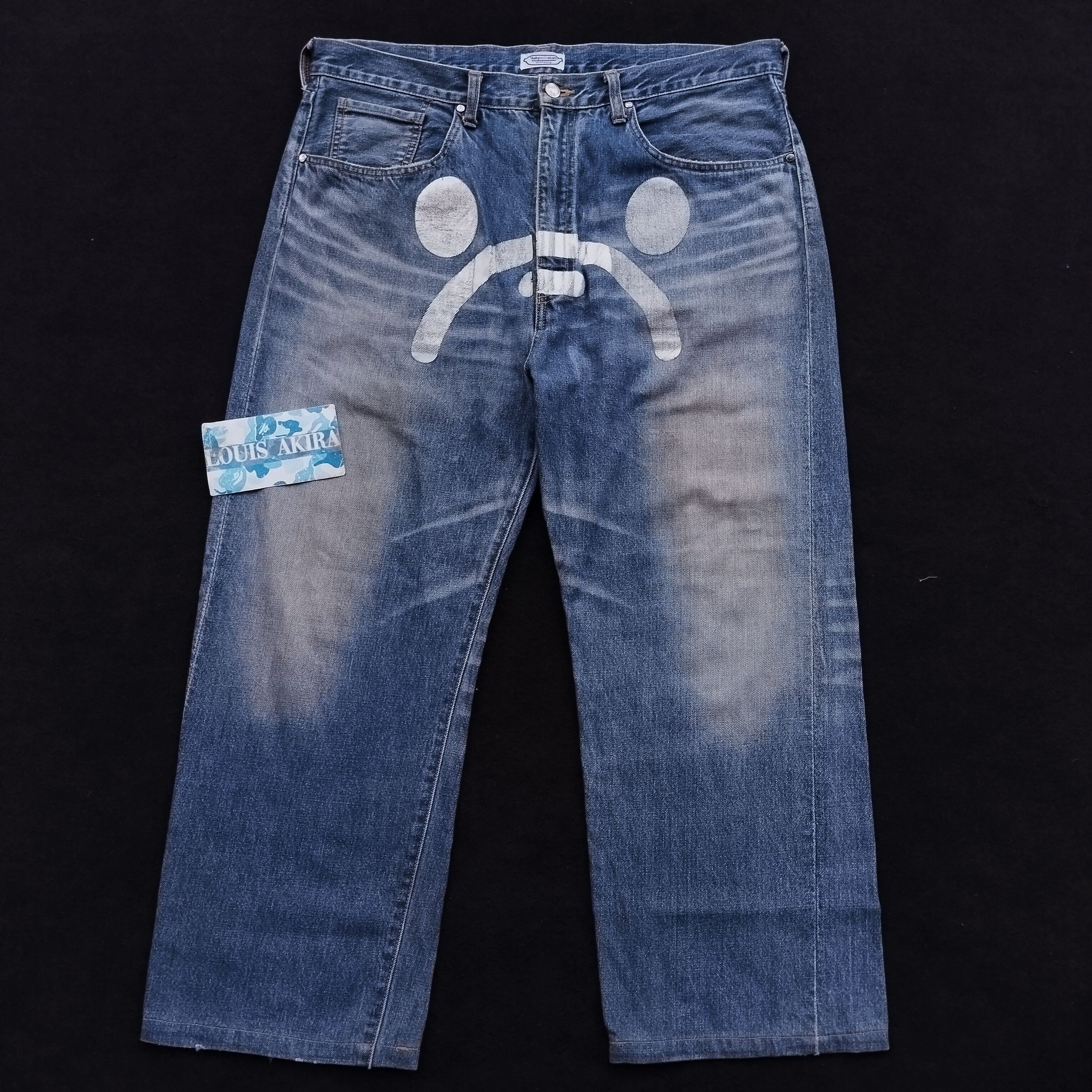 Bape Washed Baby Milo Denim Pants (2006) Size US 40 / EU 56 - 1 Thumbnail