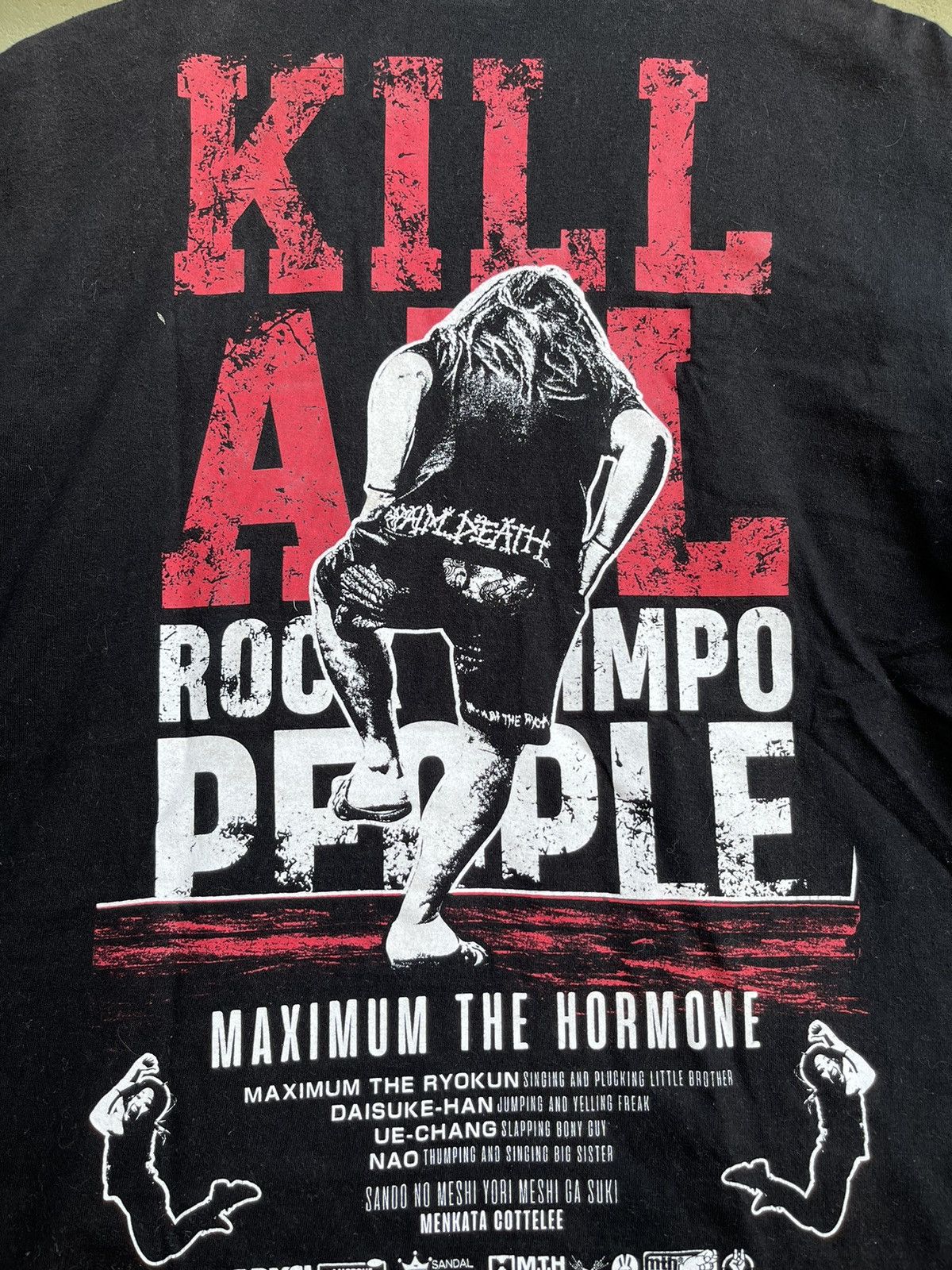 ⚡️RARE Punk Rock Distressed headbangers Big Logo Tee
