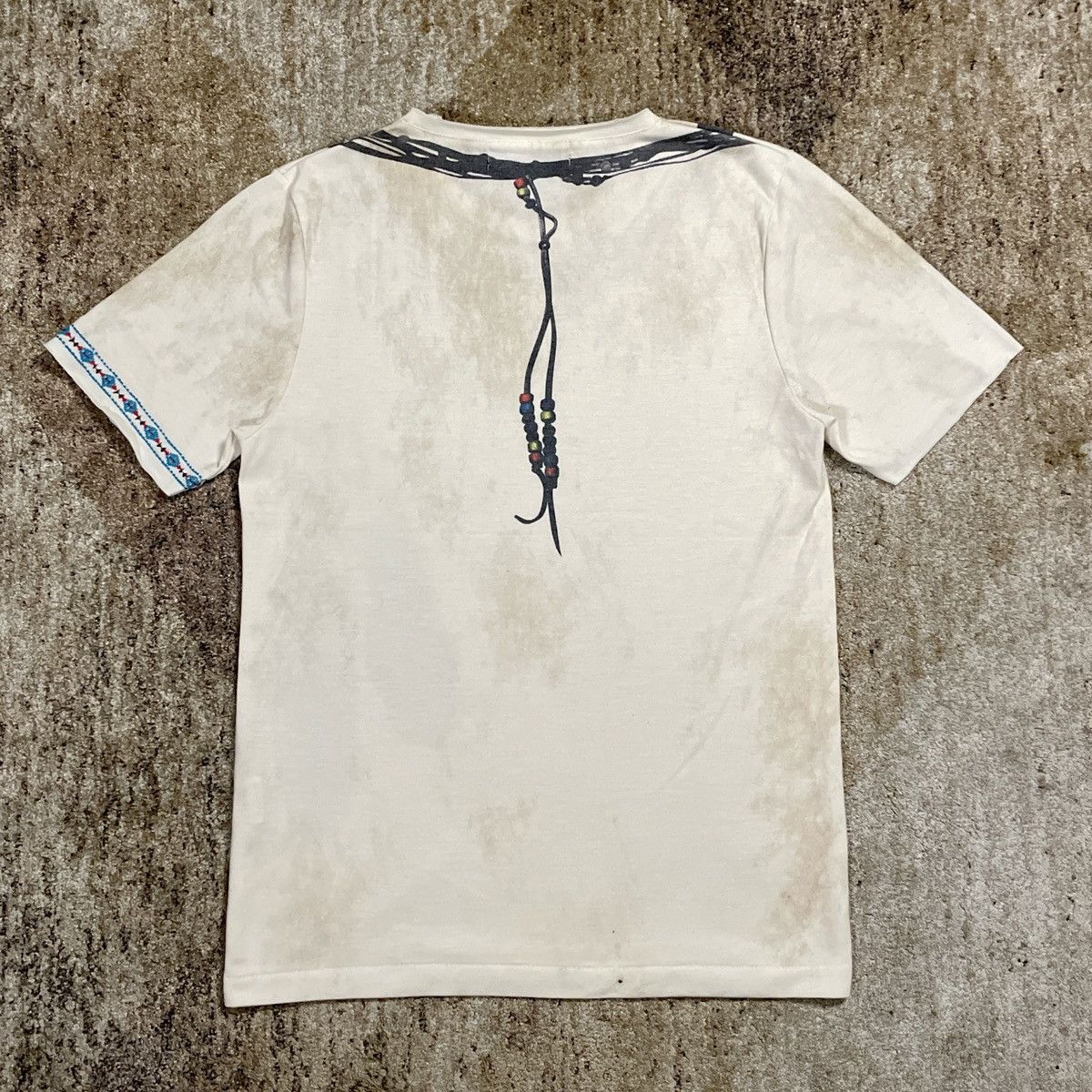 G.O.A. Style Japanese Archive Feather Necklace Shirt - Tops