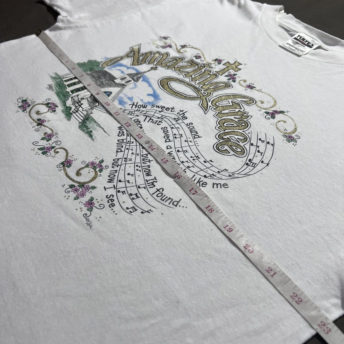 Vintage Vintage 90s Amazing Grace God Jesus Bible Holy Tee XL Size US XL / EU 56 / 4 - 10 Thumbnail