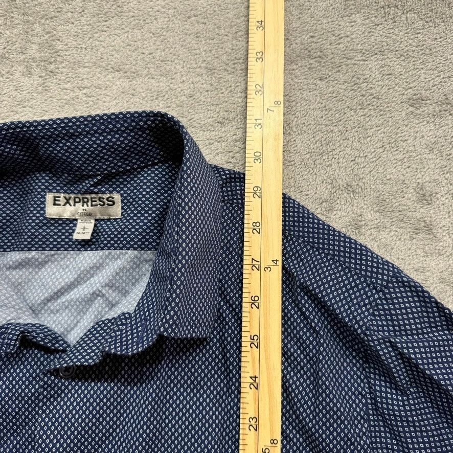 Express Express Button Up Shirt Mens Large 16-16.5 Long Sleeve Size US L / EU 52-54 / 3 - 4 Thumbnail