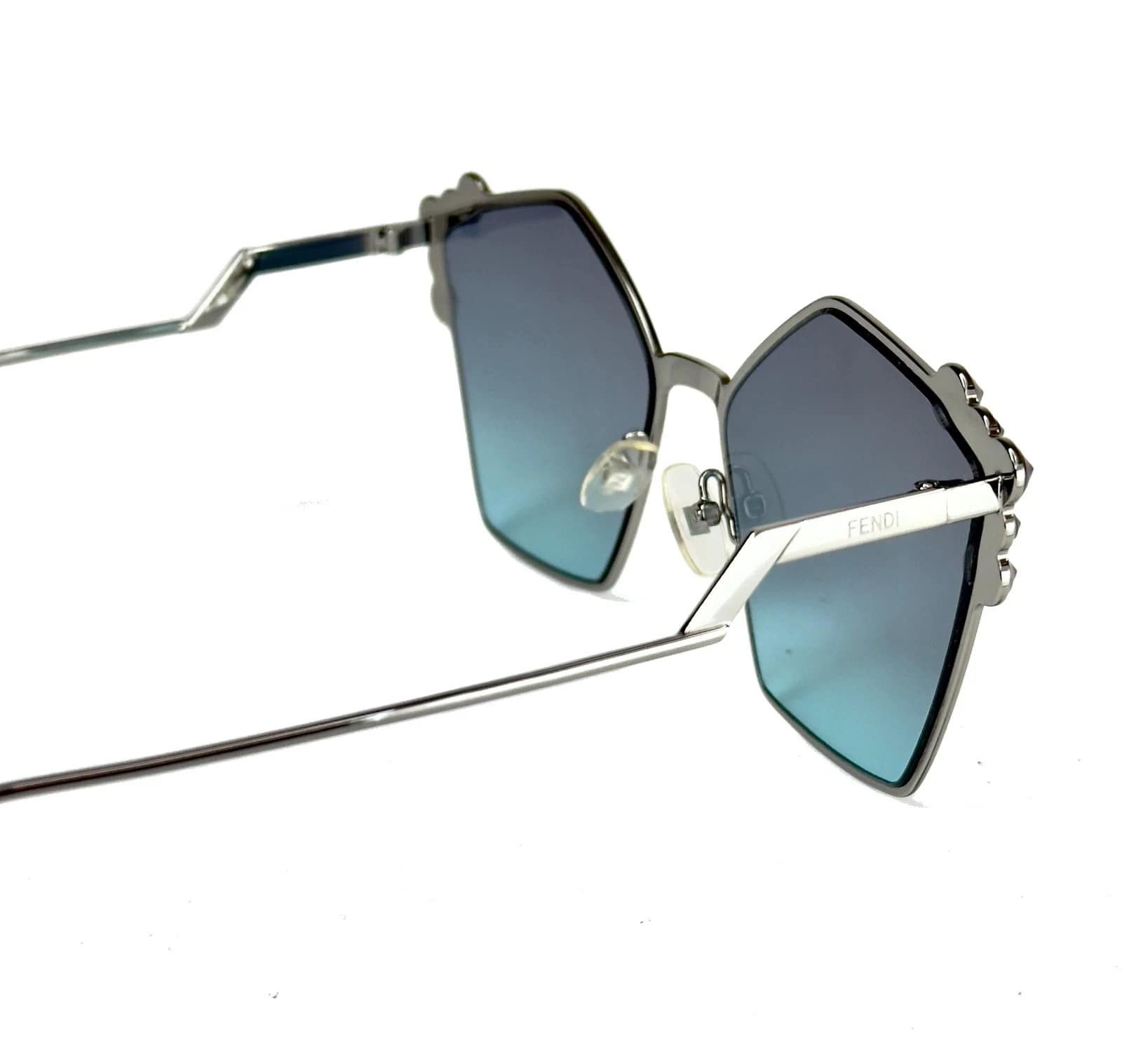 Fendi FENDI FF0261S CAN EYE 0261 Stud Geometric Metal Sunglasses Size ONE SIZE - 3 Thumbnail