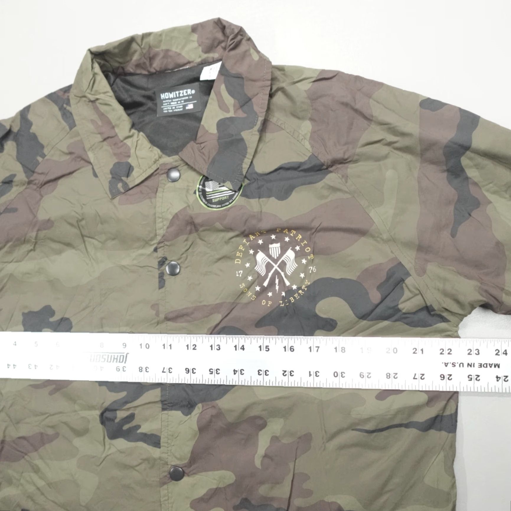 Vintage Howitzer Defiant Patriot Skull Camo Coach Jacket Men’s L Army Softshell Size US L / EU 52-54 / 3 - 7 Thumbnail