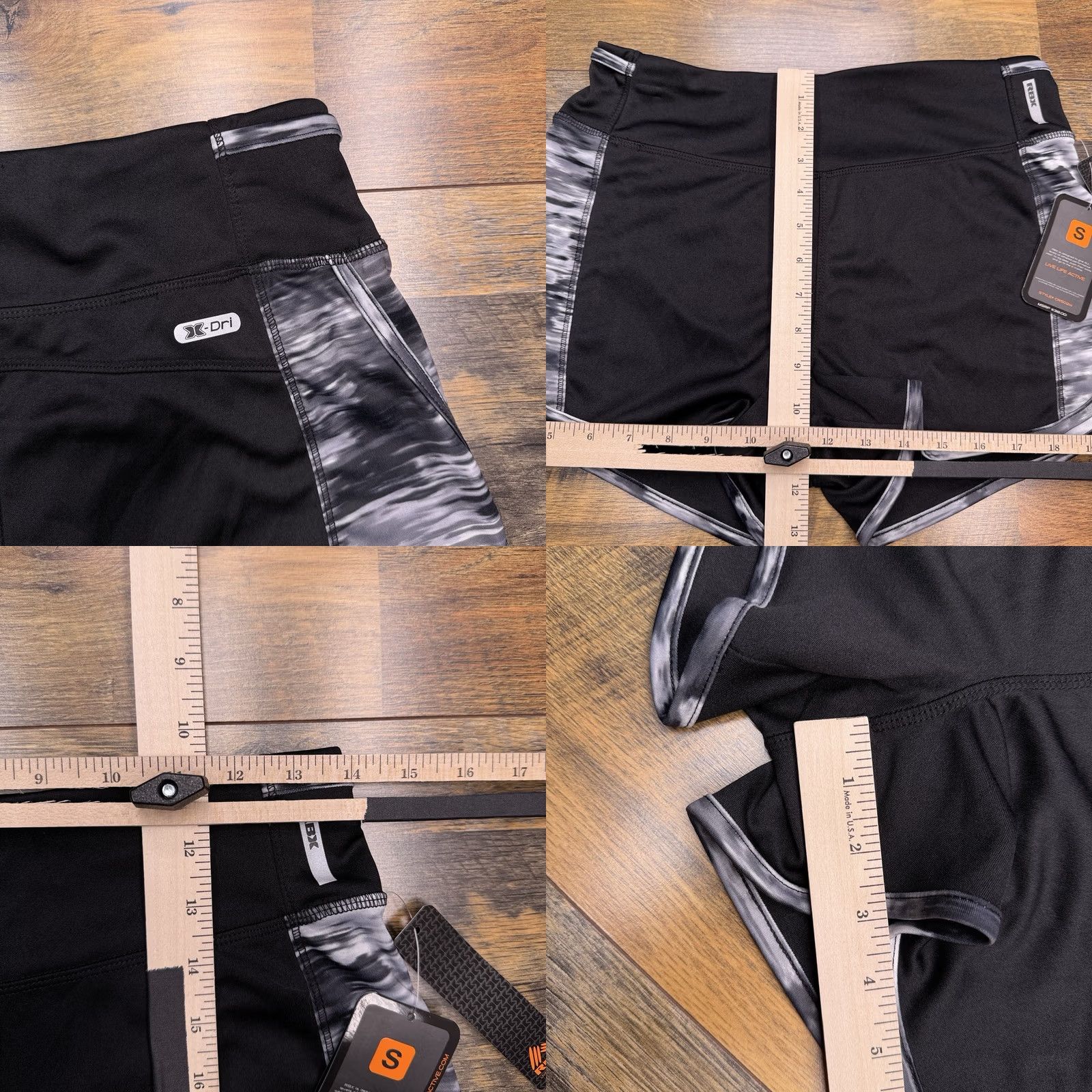 Vintage RBX Shorts Womens S Black Athletic Activewear 3 in Inseam Lined Regular Stretch Performance Running Jogging Gym Training Womens Size 28" / US 6 / IT 42 - 8 Thumbnail