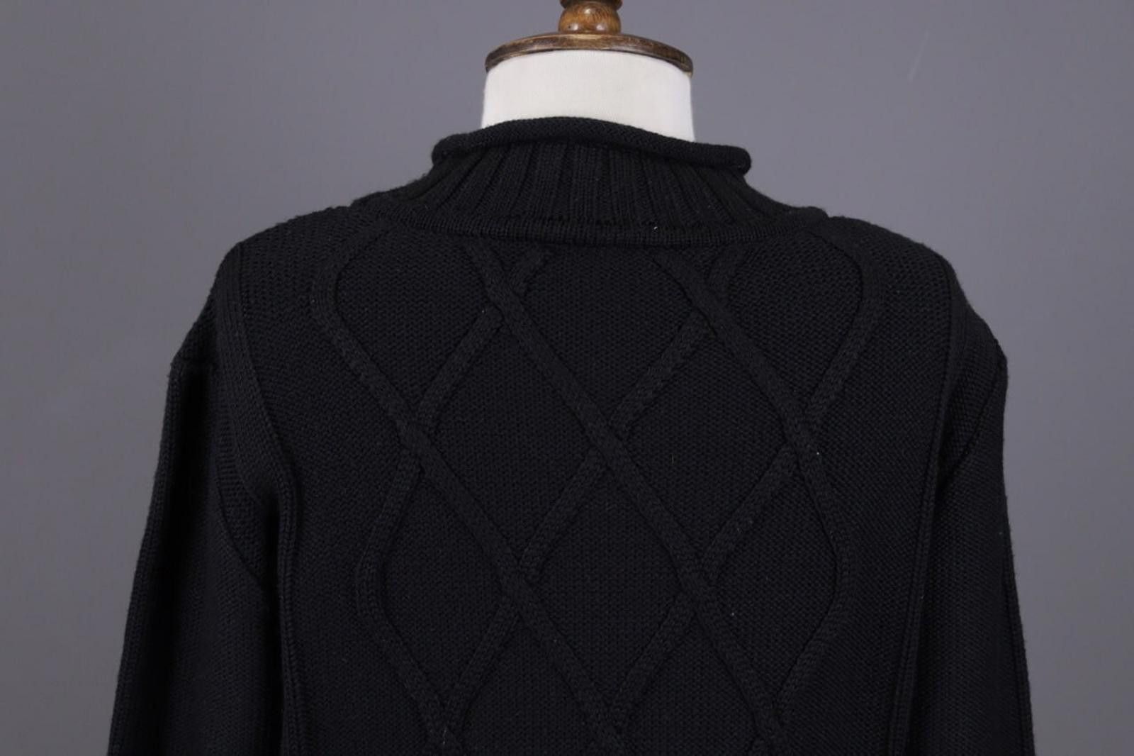 Carlo Colucci Carlo Colucci Black Wool Embroidered Knit Sweater Size 40 Size M / US 6-8 / IT 42-44 - 7 Thumbnail