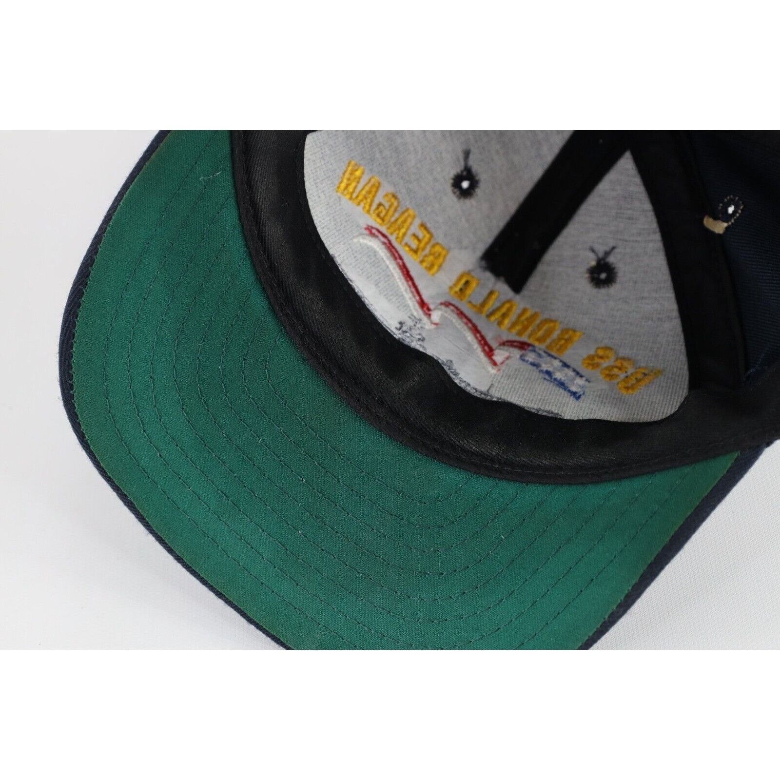 Vintage Vintage 90s Spell Out USS Ronald Reagan CVN 76 Ship Hat Size ONE SIZE - 9 Thumbnail