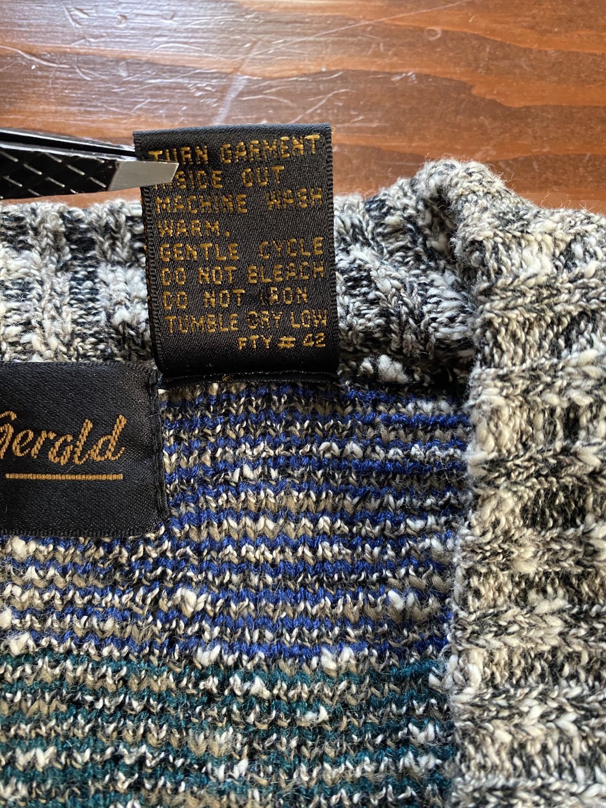 Vintage Vintage 80’s Michael Gerald Multi Pattern Cardigan Sweater Size US L / EU 52-54 / 3 - 5 Thumbnail