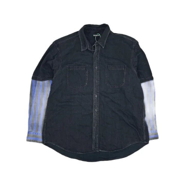 Balenciaga Balenciaga Striped Collar Long Sleeve Jacket 0079-2507 Size US M / EU 48-50 / 2 - 2 Thumbnail